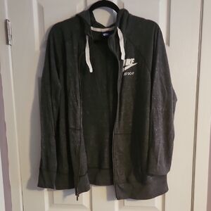 Nike Women's Plus Gray Hoodie Jacket 1X
